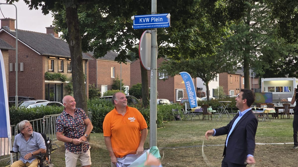 'KVW Plein' onthulling voor de grootste kindervakantiewerk van Nederland: KVW Herten!